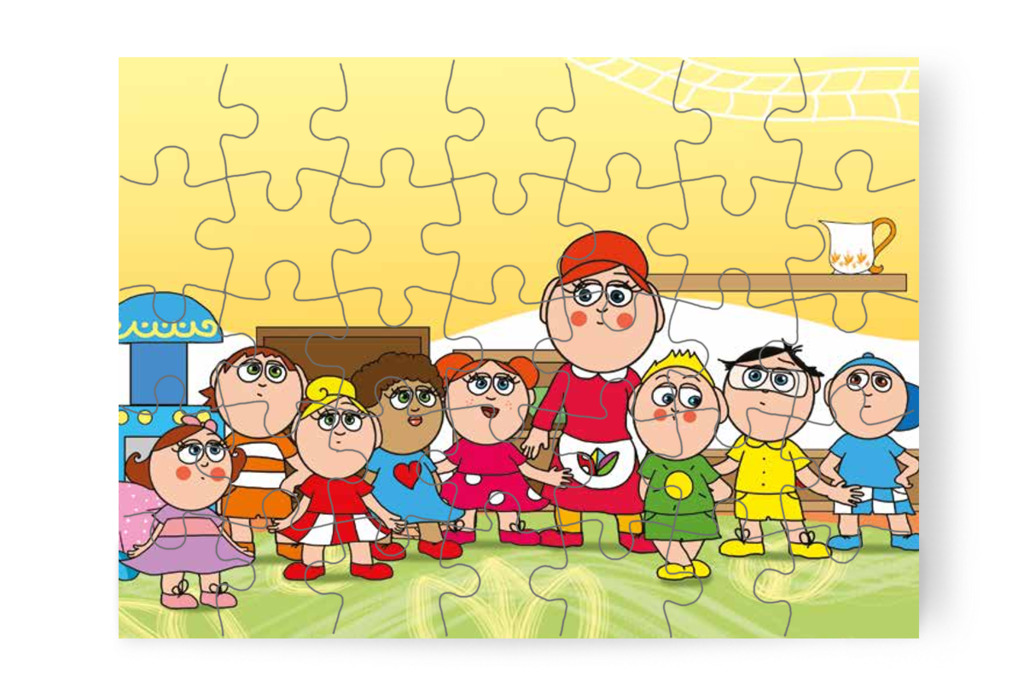 A gyerekek keresik a játékokat – Patrik és az irigység puzzle, 35 darab [TC34-15-P35]