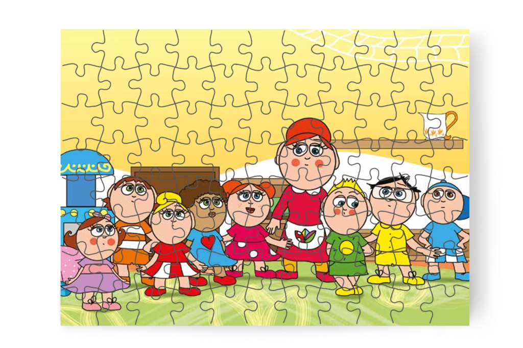 A gyerekek keresik a játékokat – Patrik és az irigység puzzle, 88 darab [TC34-15-P88]