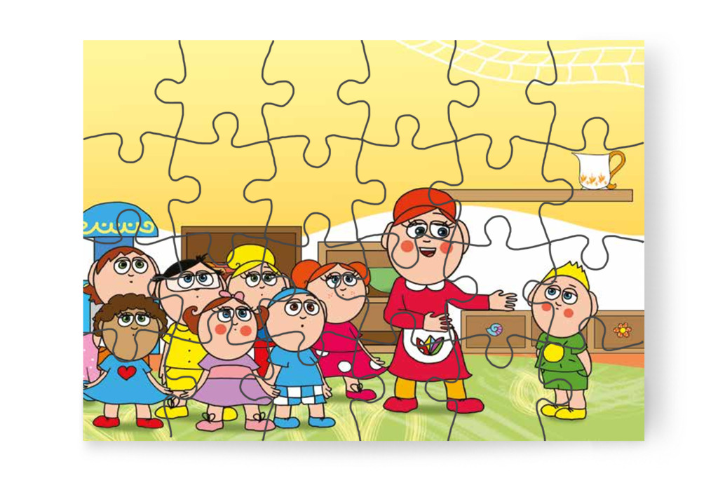 Óvónéni elmagyarázza a történteket – Patrik és az irigység puzzle, 24 darab [TC34-16-P24]