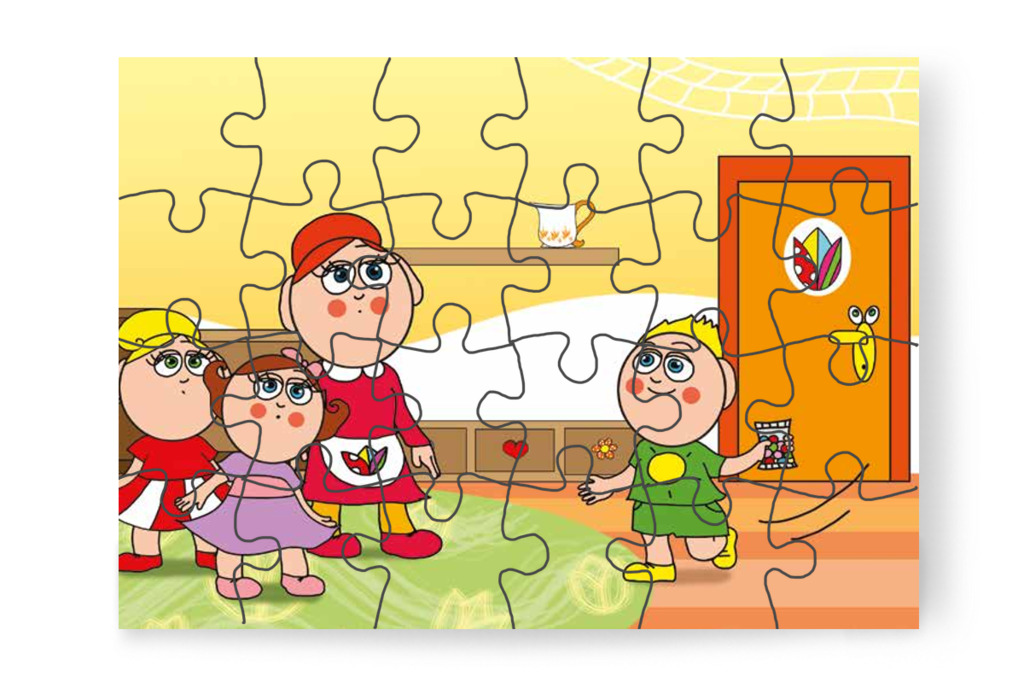 Patrik gumicukrot hoz – Patrik és az irigység puzzle, 24 darab [TC34-20-P24]