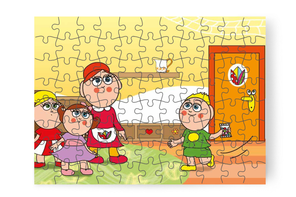 Patrik gumicukrot hoz – Patrik és az irigység puzzle, 88 darab [TC34-20-P88]