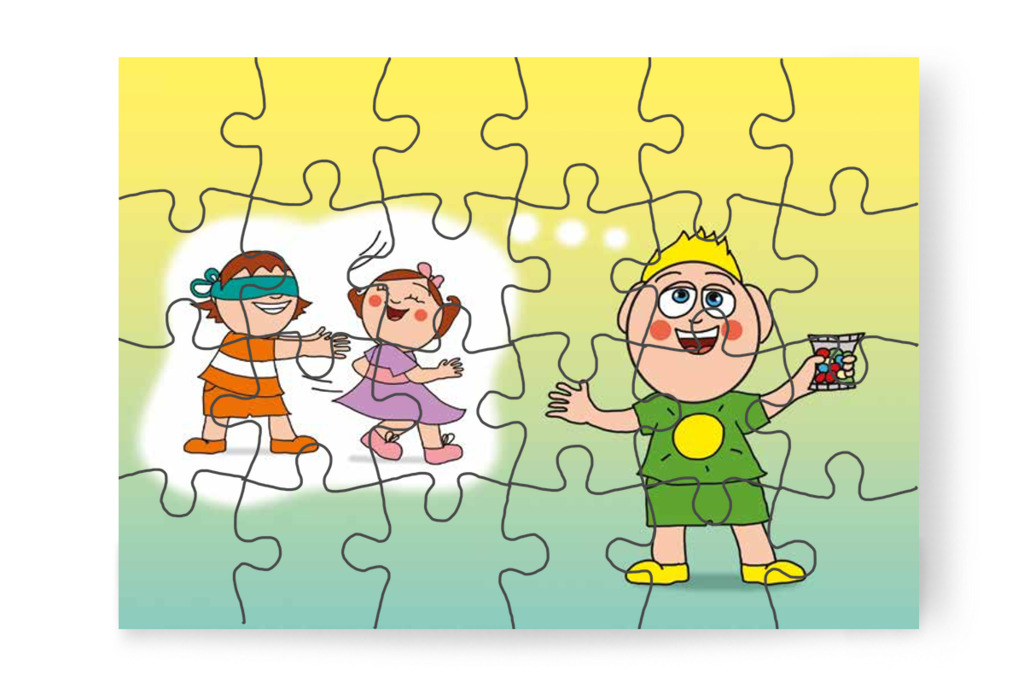 Patrik közös játékot ajánl – Patrik és az irigység puzzle, 24 darab [TC34-21-P24]