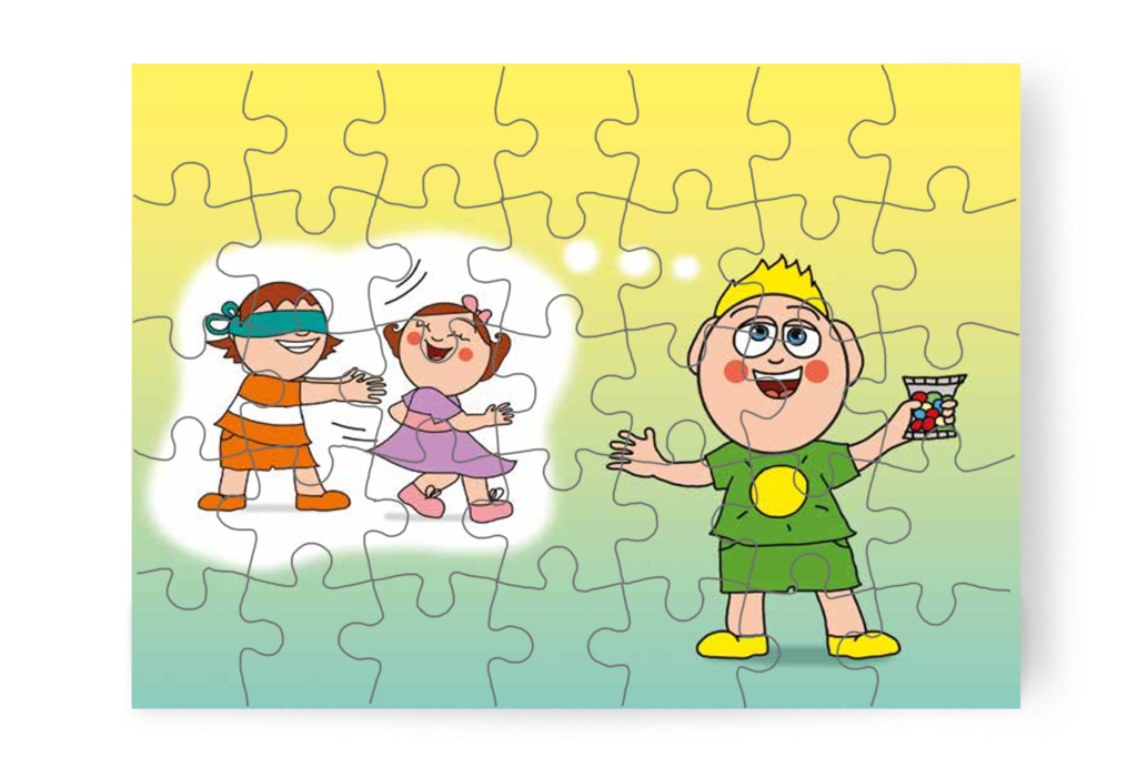 Patrik közös játékot ajánl – Patrik és az irigység puzzle, 35 darab [TC34-21-P35]