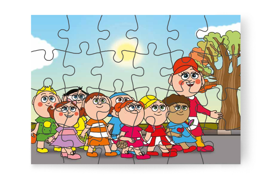 A gyerekek felkészülnek – Márky és a gesztenyeszedés puzzle, 24 darab [TC35-02-P24]