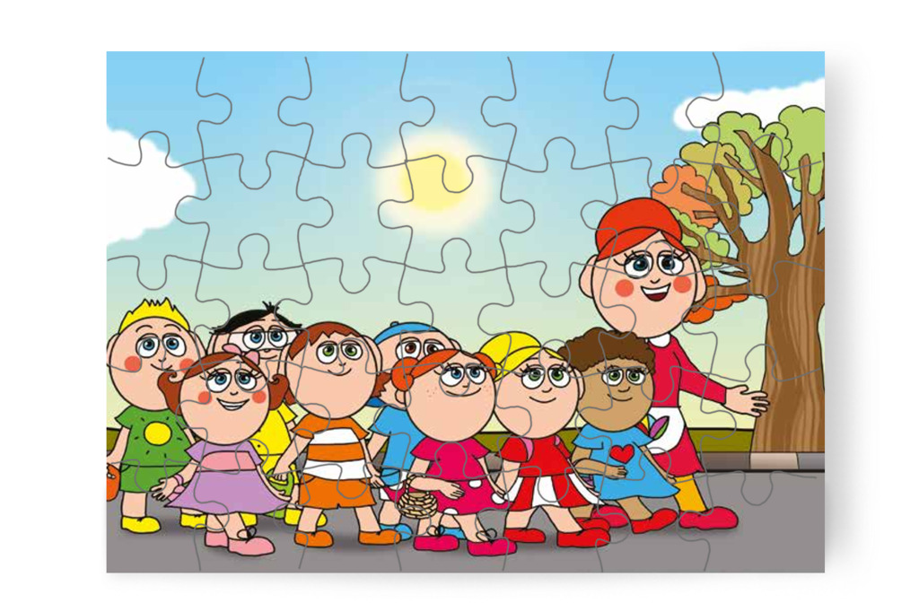 A gyerekek felkészülnek – Márky és a gesztenyeszedés puzzle, 35 darab [TC35-02-P35]