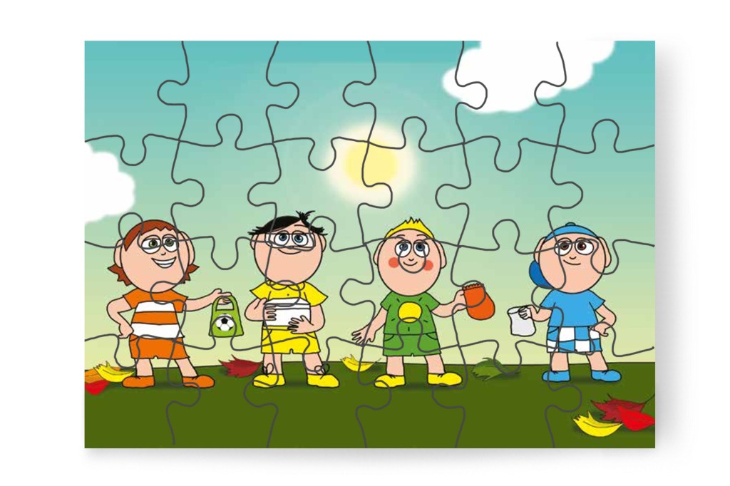 A fiúk gyűjtőedényei – Márky és a gesztenyeszedés puzzle, 24 darab [TC35-03-P24]