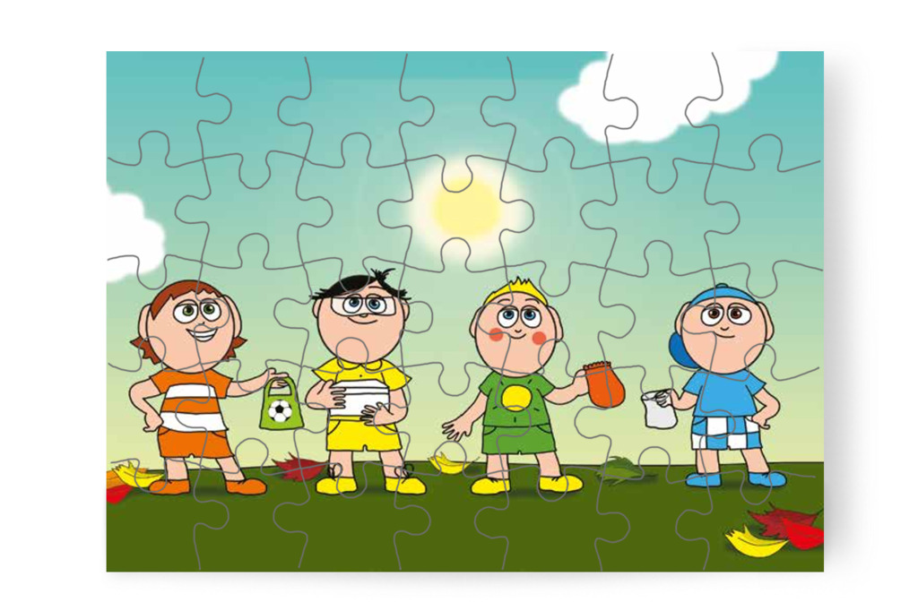 A fiúk gyűjtőedényei – Márky és a gesztenyeszedés puzzle, 35 darab [TC35-03-P35]