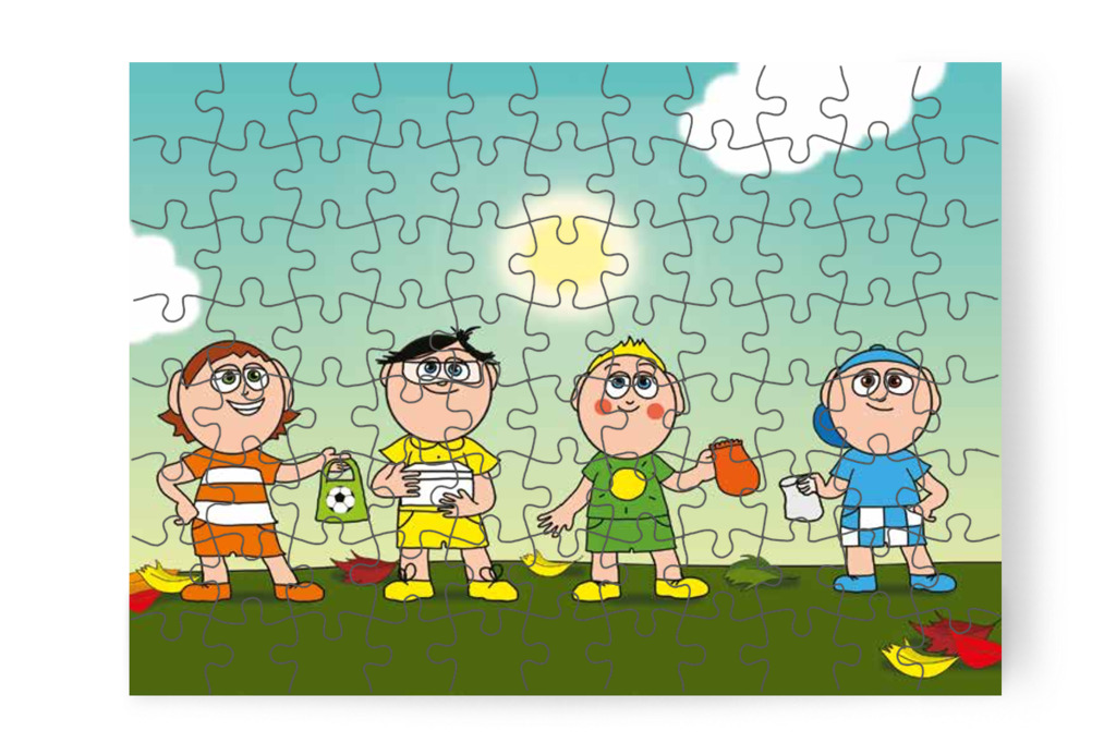 A fiúk gyűjtőedényei – Márky és a gesztenyeszedés puzzle, 88 darab [TC35-03-P88]