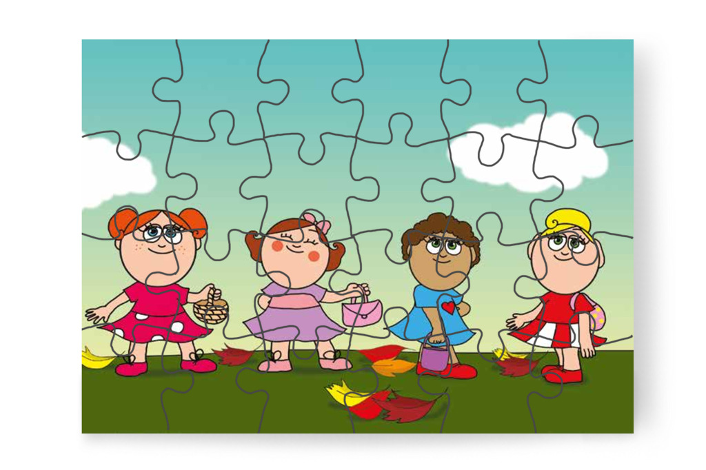 A lányok gyűjtőedényei – Márky és a gesztenyeszedés puzzle, 24 darab [TC35-04-P24]