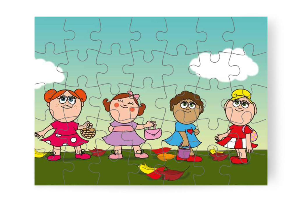 A lányok gyűjtőedényei – Márky és a gesztenyeszedés puzzle, 35 darab [TC35-04-P35]