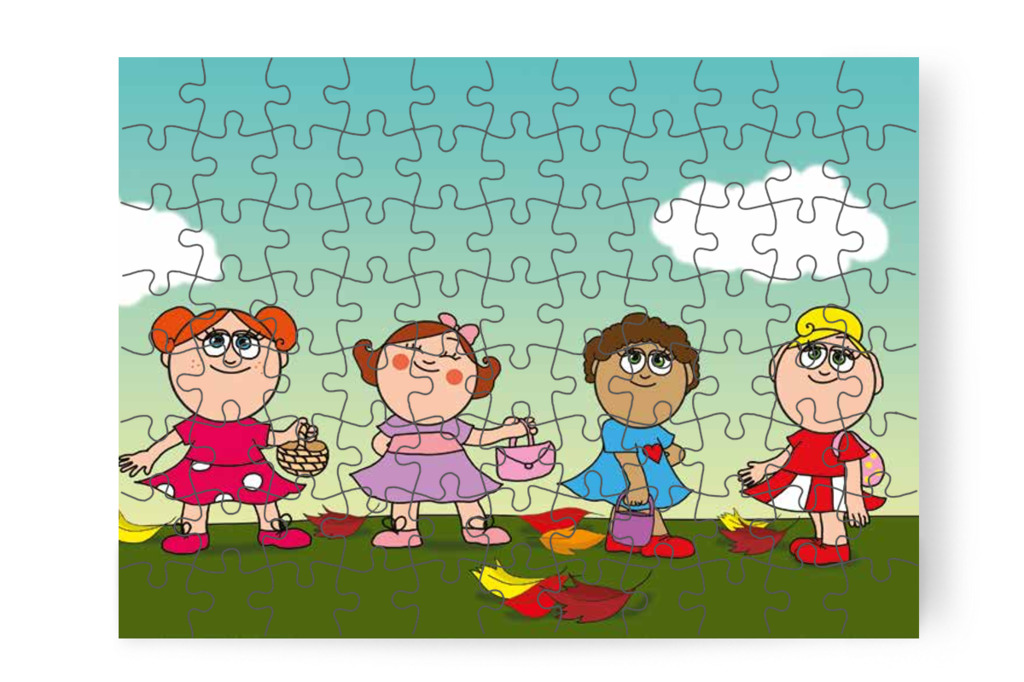 A lányok gyűjtőedényei – Márky és a gesztenyeszedés puzzle, 88 darab [TC35-04-P88]