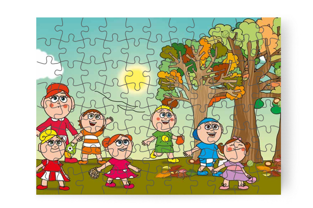 Megérkeznek a parkba – Márky és a gesztenyeszedés puzzle, 88 darab [TC35-05-P88]