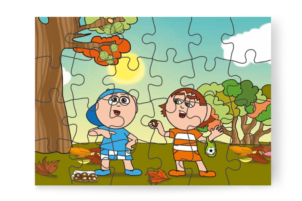 Vita az utolsó gesztenyén – Márky és a gesztenyeszedés puzzle, 24 darab [TC35-09-P24]