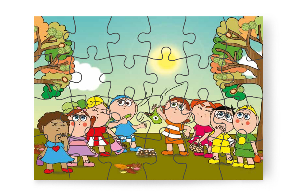 Leszakad a szatyor füle – Márky és a gesztenyeszedés puzzle, 24 darab [TC35-12-P24]