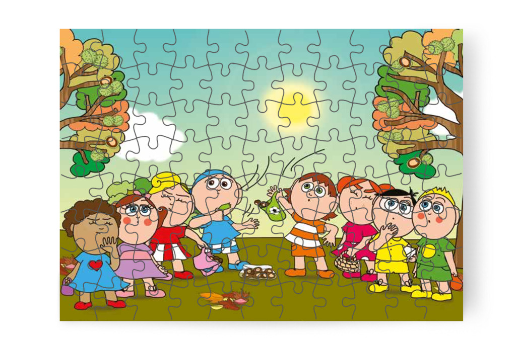 Leszakad a szatyor füle – Márky és a gesztenyeszedés puzzle, 88 darab [TC35-12-P88]