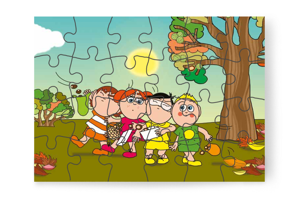 Szétgurulnak a gesztenyék – Márky és a gesztenyeszedés puzzle, 24 darab [TC35-14-P24]