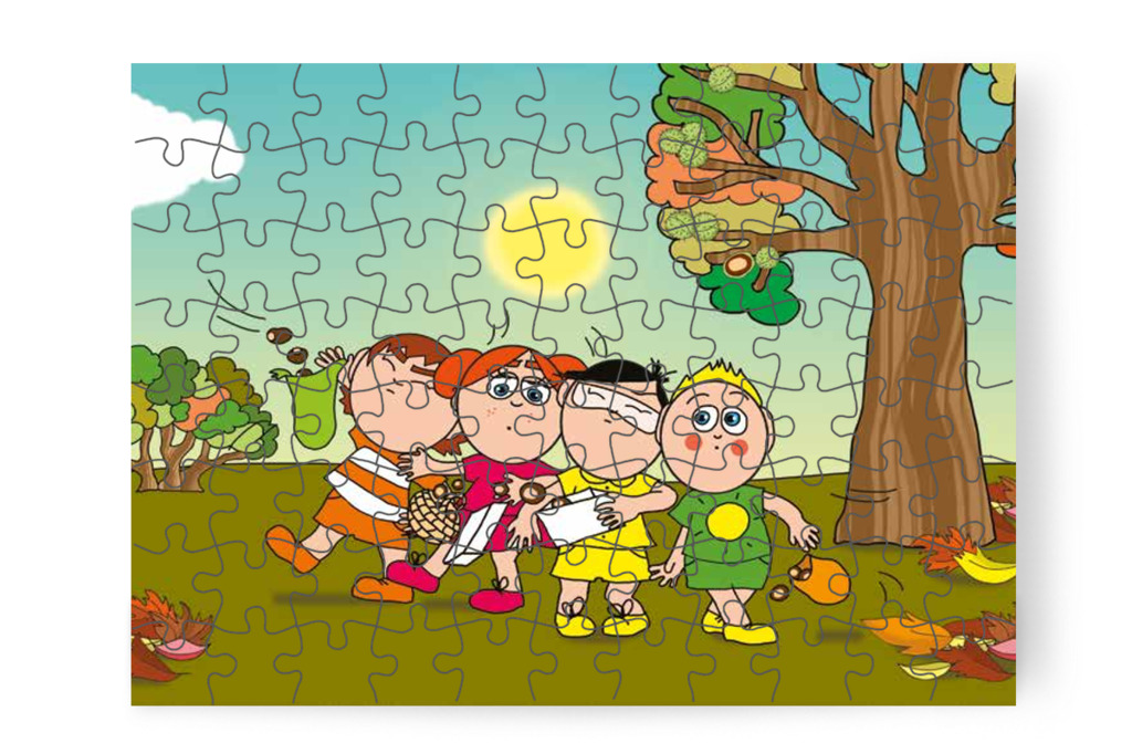 Szétgurulnak a gesztenyék – Márky és a gesztenyeszedés puzzle, 88 darab [TC35-14-P88]