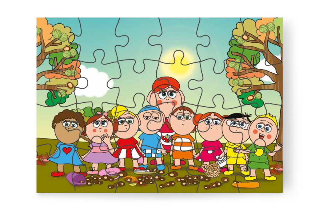 Patrik a verseny miatt aggódik – Márky és a gesztenyeszedés puzzle, 24 darab [TC35-15-P24]