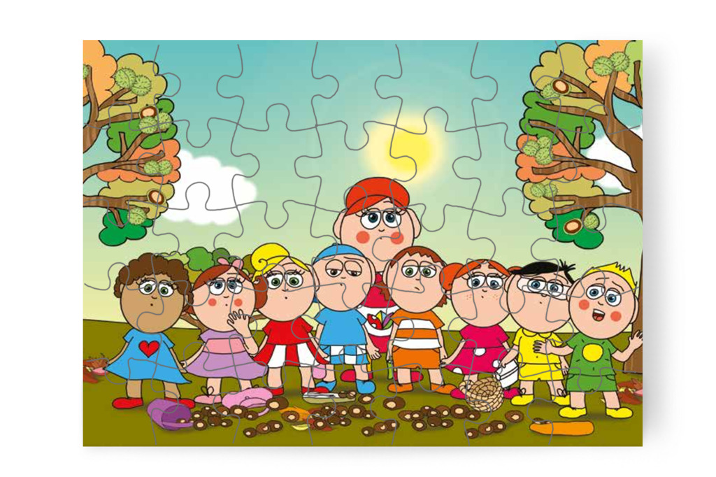 Patrik a verseny miatt aggódik – Márky és a gesztenyeszedés puzzle, 35 darab [TC35-15-P35]