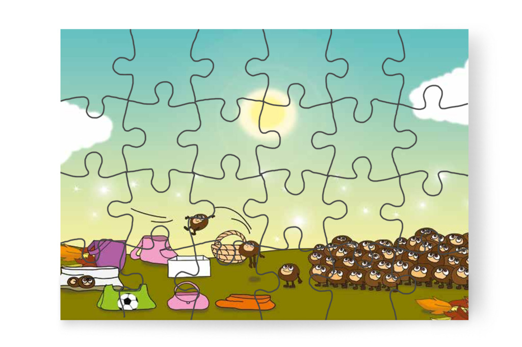 A gesztenyék visszaugranak – Márky és a gesztenyeszedés puzzle, 24 darab [TC35-18-P24]