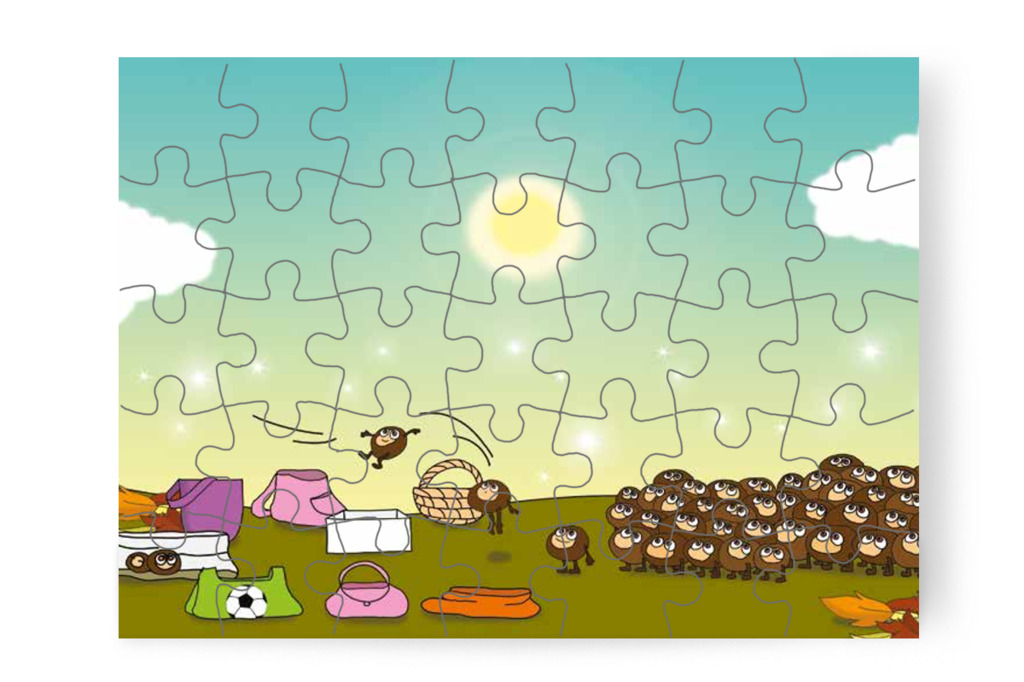 A gesztenyék visszaugranak – Márky és a gesztenyeszedés puzzle, 35 darab [TC35-18-P35]