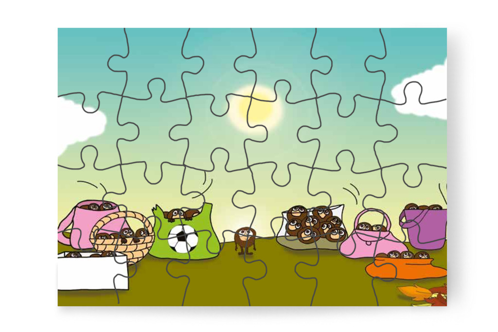 Egy gesztenye egyedül marad – Márky és a gesztenyeszedés puzzle, 24 darab [TC35-19-P24]