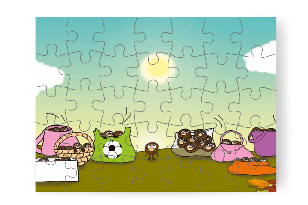 Egy gesztenye egyedül marad – Márky és a gesztenyeszedés puzzle, 35 darab [TC35-19-P35]