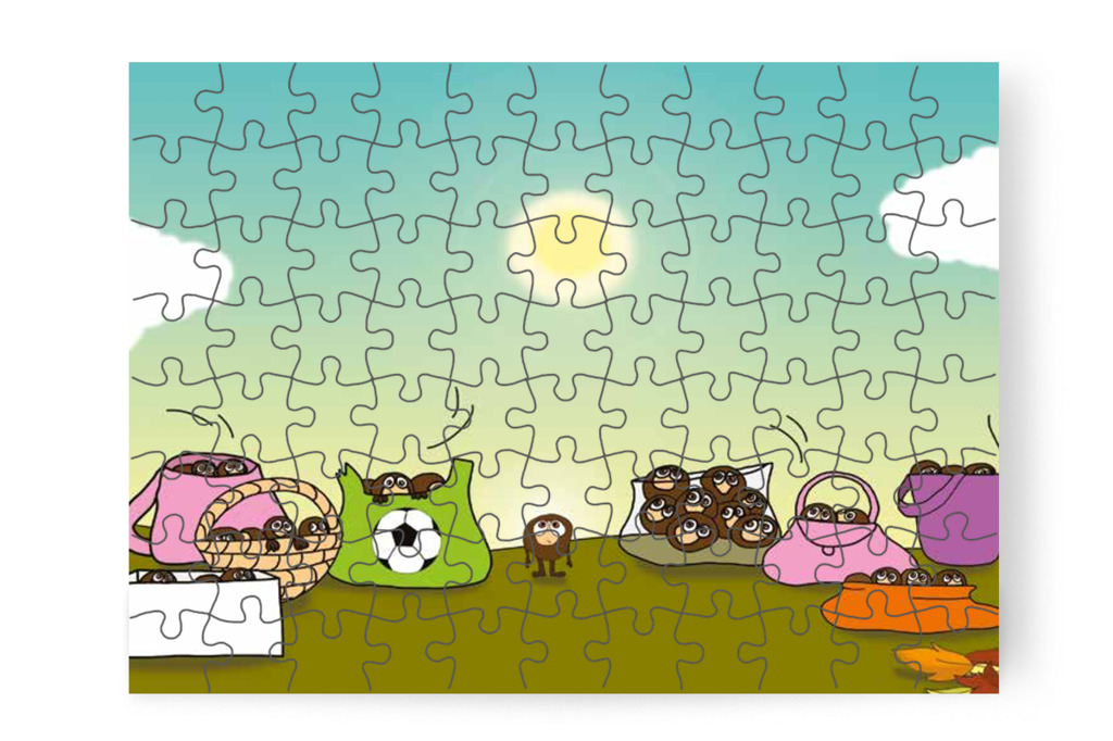 Egy gesztenye egyedül marad – Márky és a gesztenyeszedés puzzle, 88 darab [TC35-19-P88]