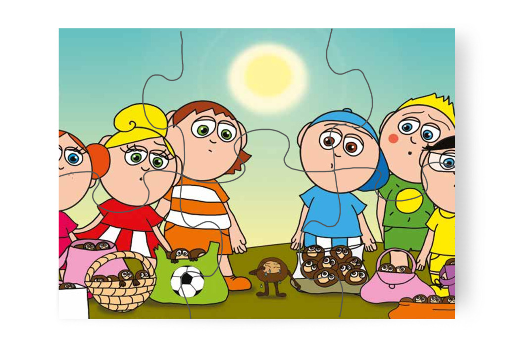 A gesztenye sírni kezd – Márky és a gesztenyeszedés puzzle, 6 darab [TC35-21-P06]