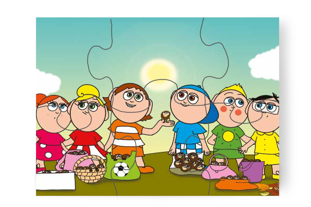 Márky és Ádám megértik – Márky és a gesztenyeszedés puzzle, 6 darab [TC35-23-P06]