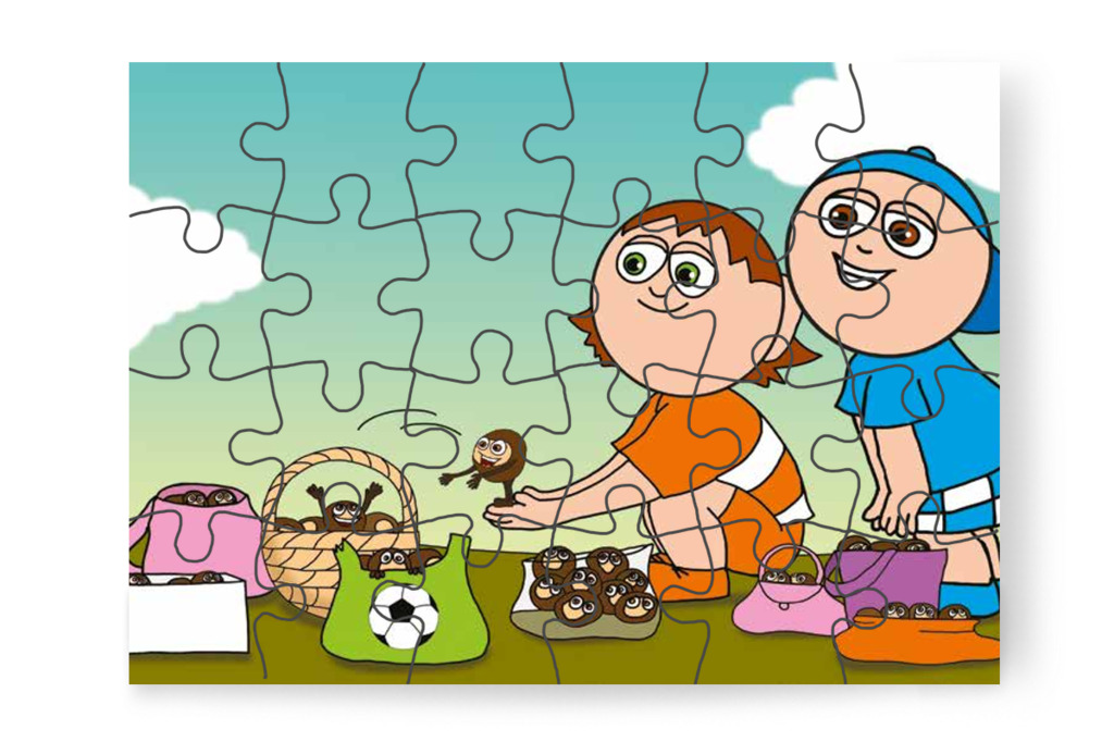 Klára kosarába teszik – Márky és a gesztenyeszedés puzzle, 24 darab [TC35-24-P24]