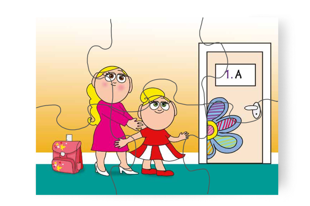 Kata az osztályterem előtt – Kata első napja az iskolában puzzle, 6 darab [TC36-01-P06]