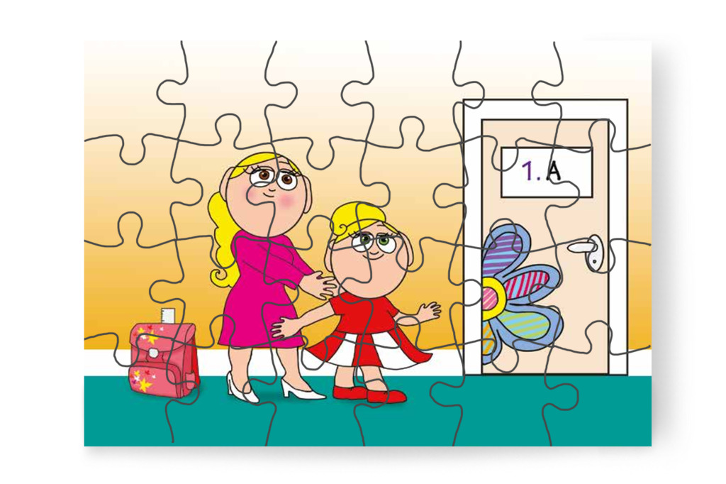 Kata az osztályterem előtt – Kata első napja az iskolában puzzle, 24 darab [TC36-01-P24]