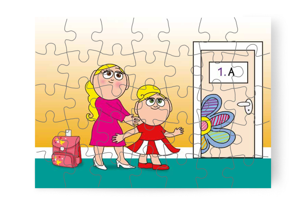 Kata az osztályterem előtt – Kata első napja az iskolában puzzle, 35 darab [TC36-01-P35]