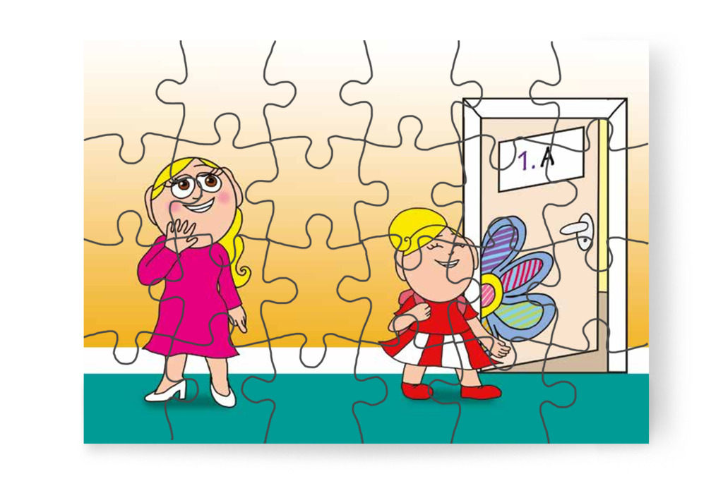 Kata belép az osztályba – Kata első napja az iskolában puzzle, 24 darab [TC36-02-P24]