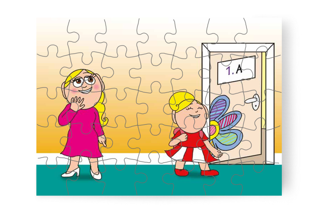 Kata belép az osztályba – Kata első napja az iskolában puzzle, 35 darab [TC36-02-P35]
