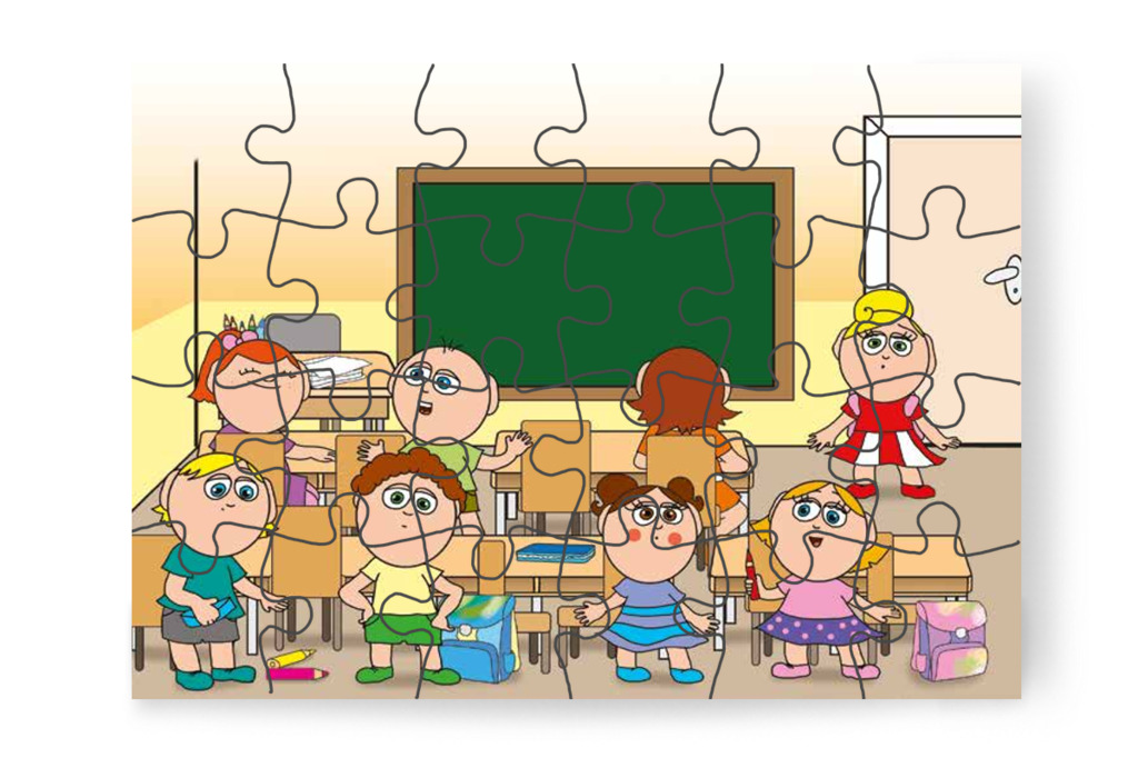 Ismerős fiú a teremben – Kata első napja az iskolában puzzle, 24 darab [TC36-03-P24]
