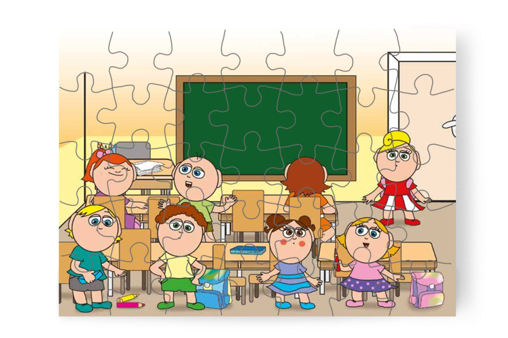 Ismerős fiú a teremben – Kata első napja az iskolában puzzle, 35 darab [TC36-03-P35]