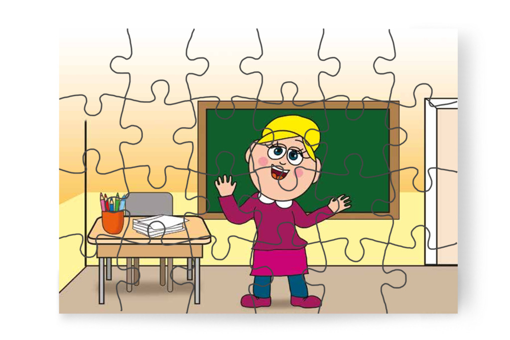 Nelli néni bemutatkozik – Kata első napja az iskolában puzzle, 24 darab [TC36-09-P24]