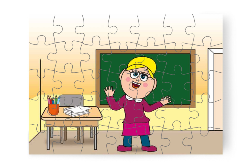 Nelli néni bemutatkozik – Kata első napja az iskolában puzzle, 35 darab [TC36-09-P35]
