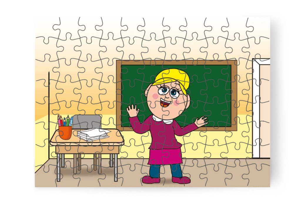 Nelli néni bemutatkozik – Kata első napja az iskolában puzzle, 88 darab [TC36-09-P88]