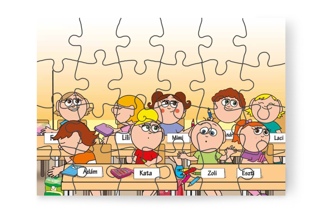 Ceruzákat keres az osztály – Kata első napja az iskolában puzzle, 24 darab [TC36-11-P24]