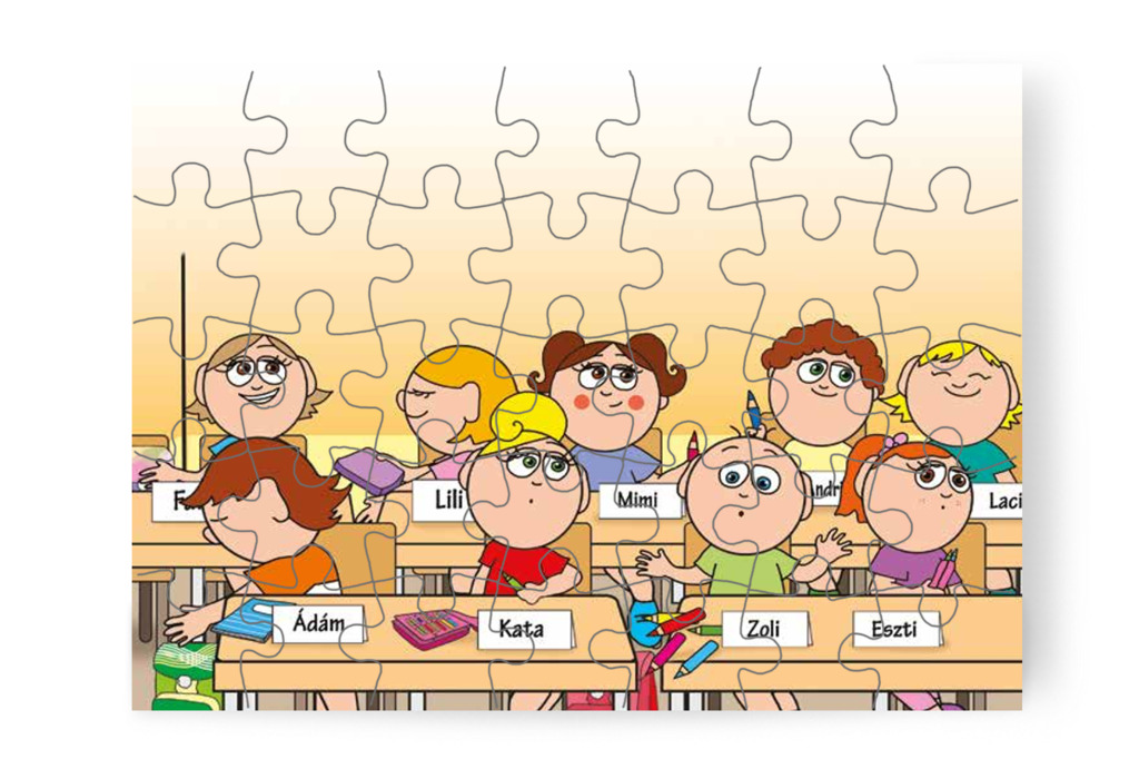 Ceruzákat keres az osztály – Kata első napja az iskolában puzzle, 35 darab [TC36-11-P35]