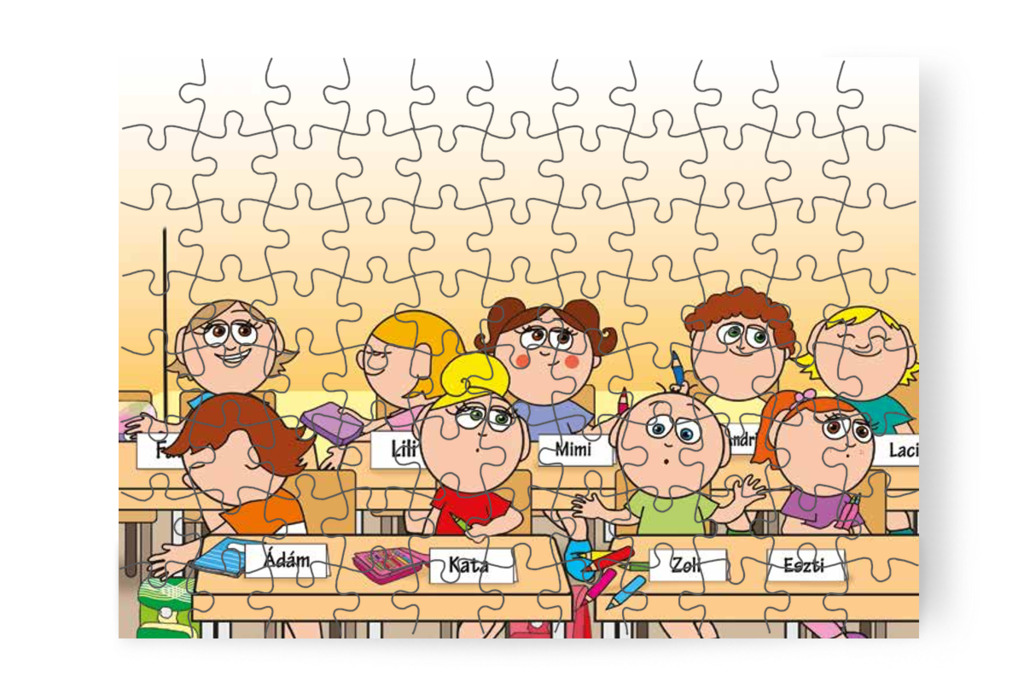 Ceruzákat keres az osztály – Kata első napja az iskolában puzzle, 88 darab [TC36-11-P88]