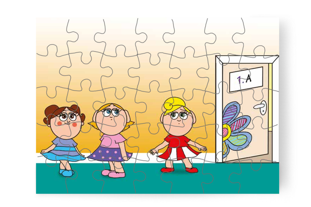 Kata egyedül áll a szünetben – Kata első napja az iskolában puzzle, 35 darab [TC36-13-P35]