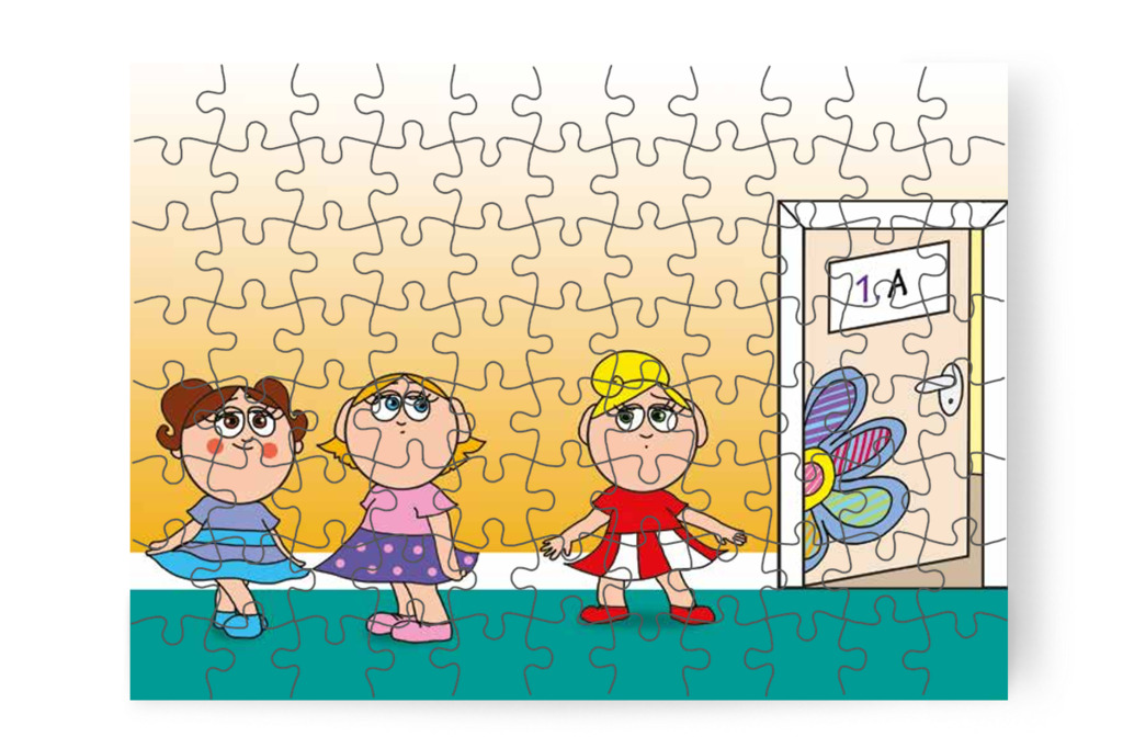 Kata egyedül áll a szünetben – Kata első napja az iskolában puzzle, 88 darab [TC36-13-P88]