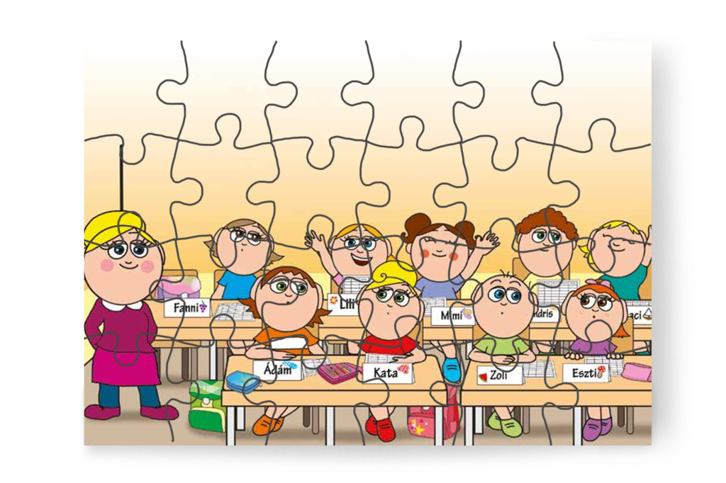 Kata a többieket figyeli – Kata első napja az iskolában puzzle, 24 darab [TC36-15-P24]