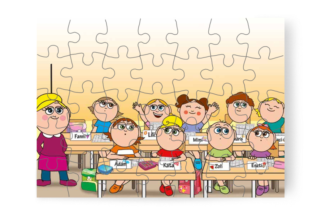 Kata a többieket figyeli – Kata első napja az iskolában puzzle, 35 darab [TC36-15-P35]