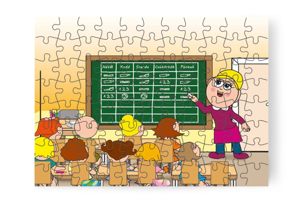 A tábla segít a feladatban – Kata első napja az iskolában puzzle, 88 darab [TC36-16-P88]