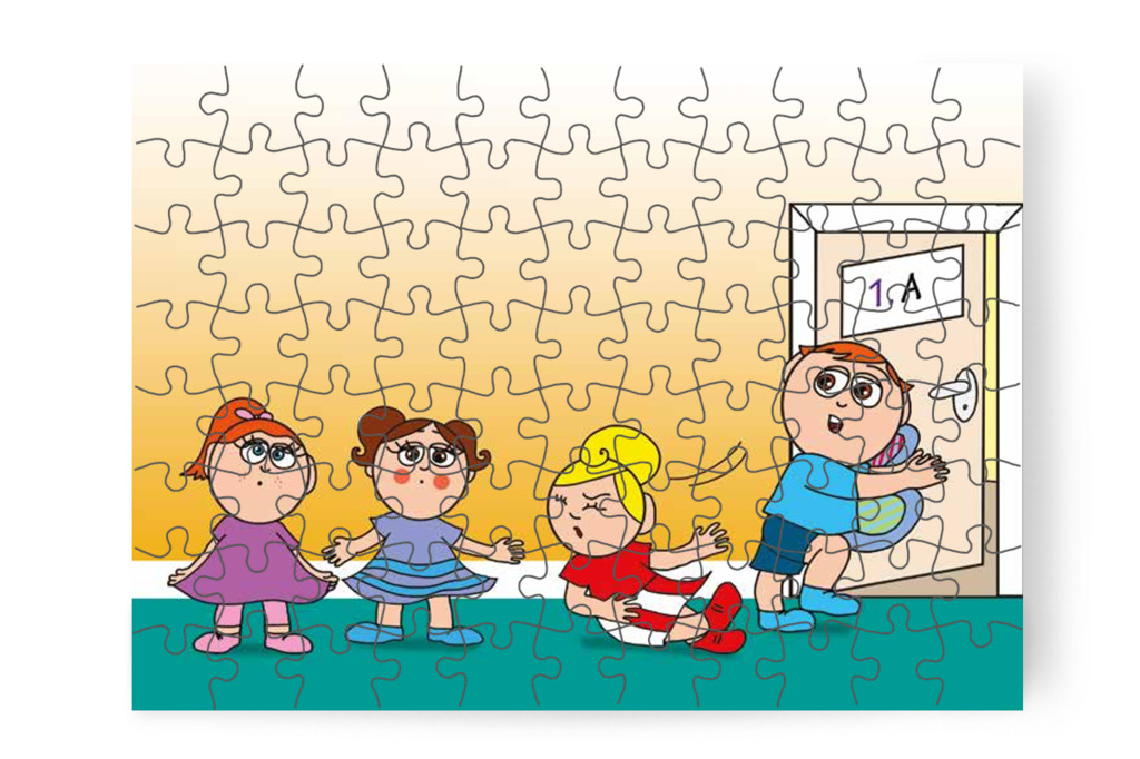 Katát fellökik a folyosón – Kata első napja az iskolában puzzle, 88 darab [TC36-18-P88]